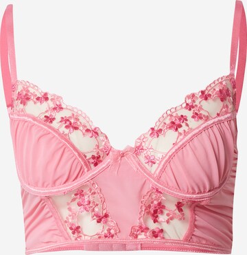 NLY by Nelly Bustier BH 'Flirty' in Roze: voorkant