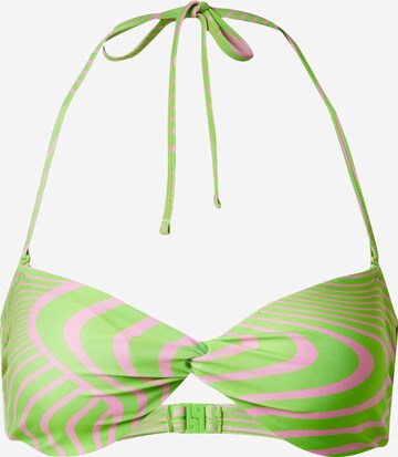 LeGer by Lena Gercke T-shirt Bikini Top 'Madlen' in Green: front