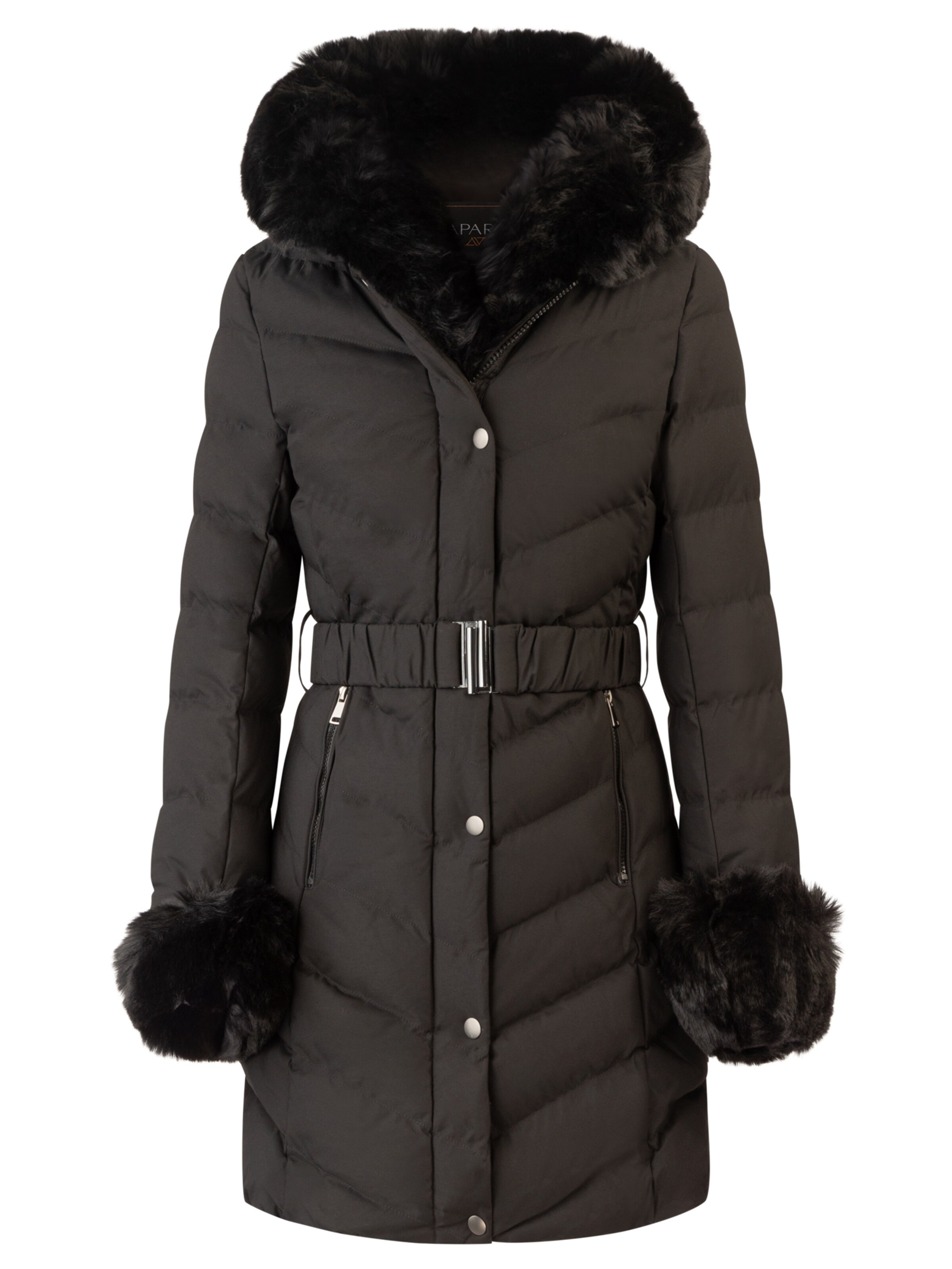 APART Winterjacke in Schwarz: Vorderseite