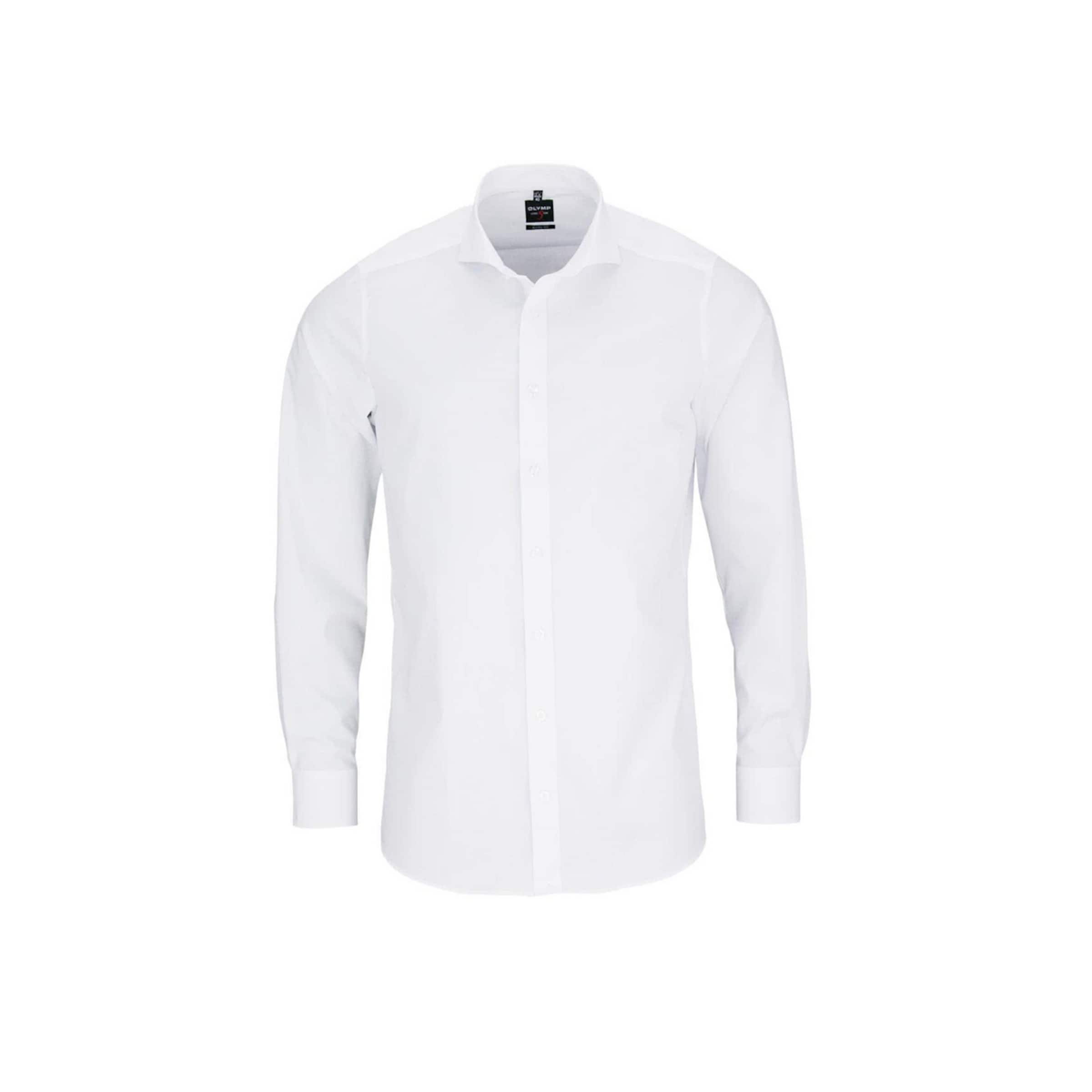 OLYMP Slim Fit Hemd 'Level 5' in Weiß: Vorderseite