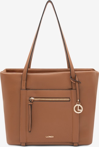 L.CREDI Shopper 'Merle' in Braun: Vorderseite