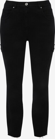 Studio Untold Regular Cargo Jeans in Black: front