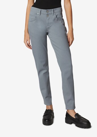 Marc O'Polo Tapered Broek 'Theda' in Blauw: voorkant