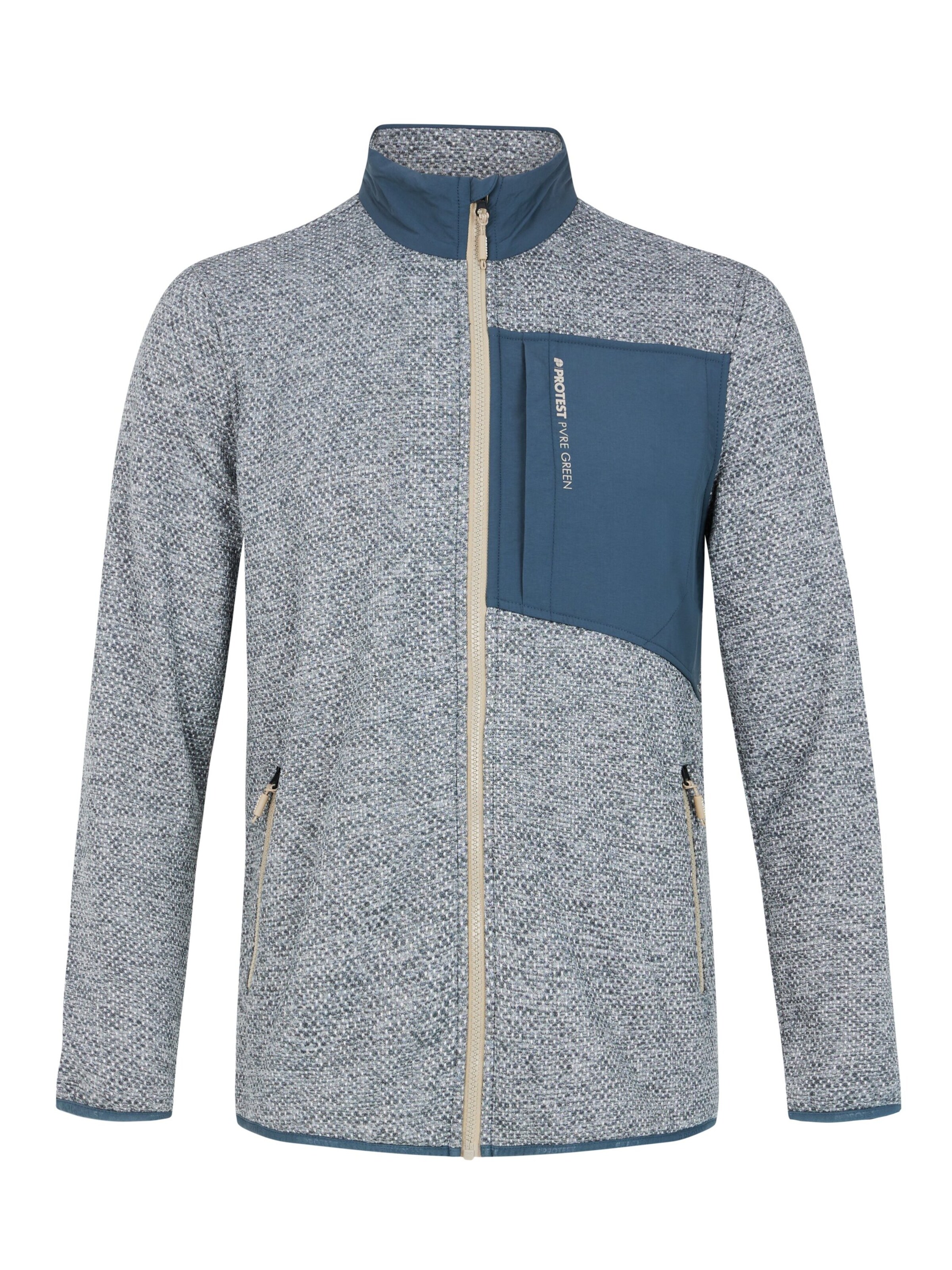 PROTEST Fleecejacke 'PRTHARPER'‌‌‌‌‌‌‌‌‌ in Blau: Vorderseite