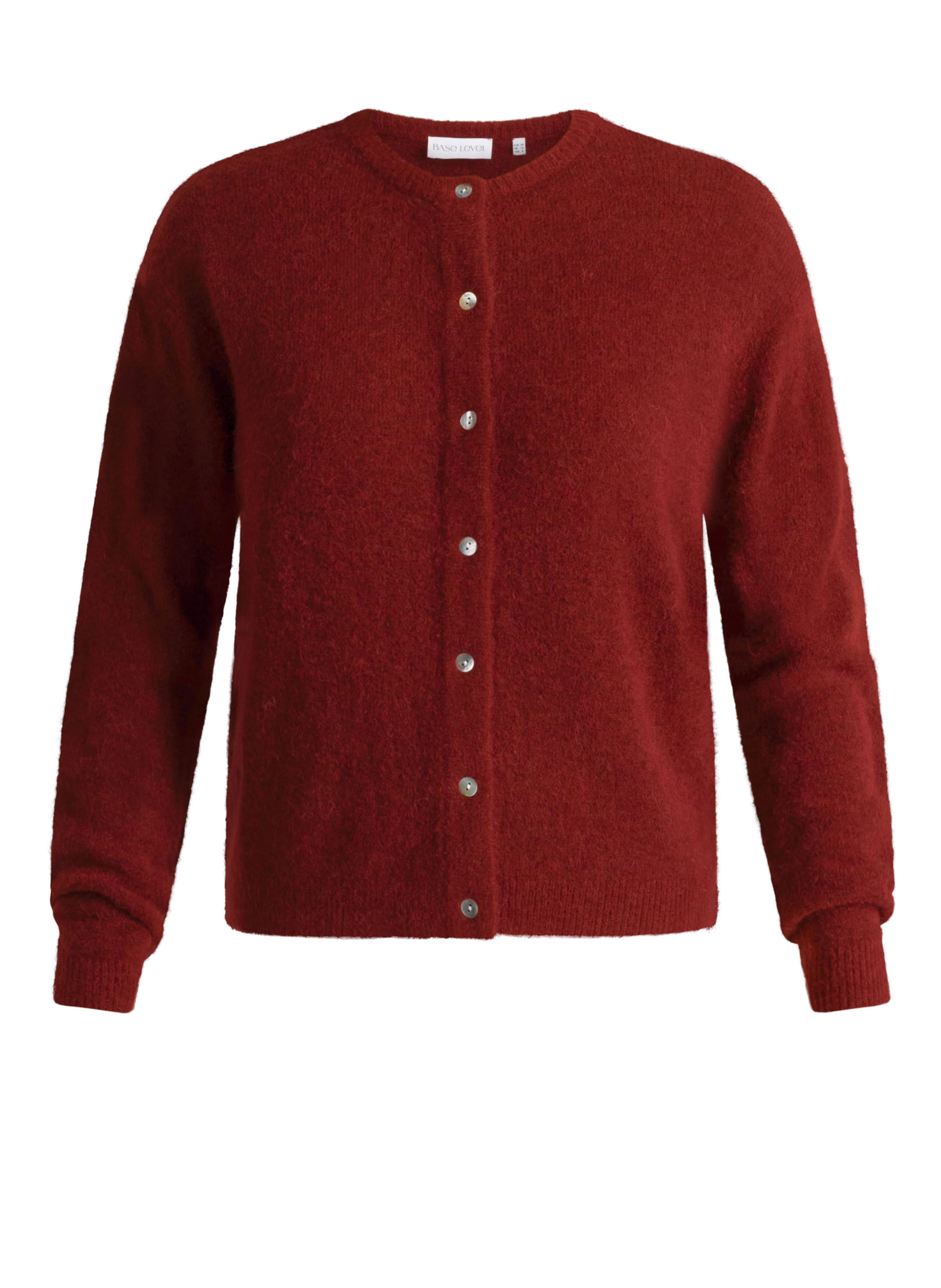 BASE LEVEL Strickjacke in Rot: Vorderseite