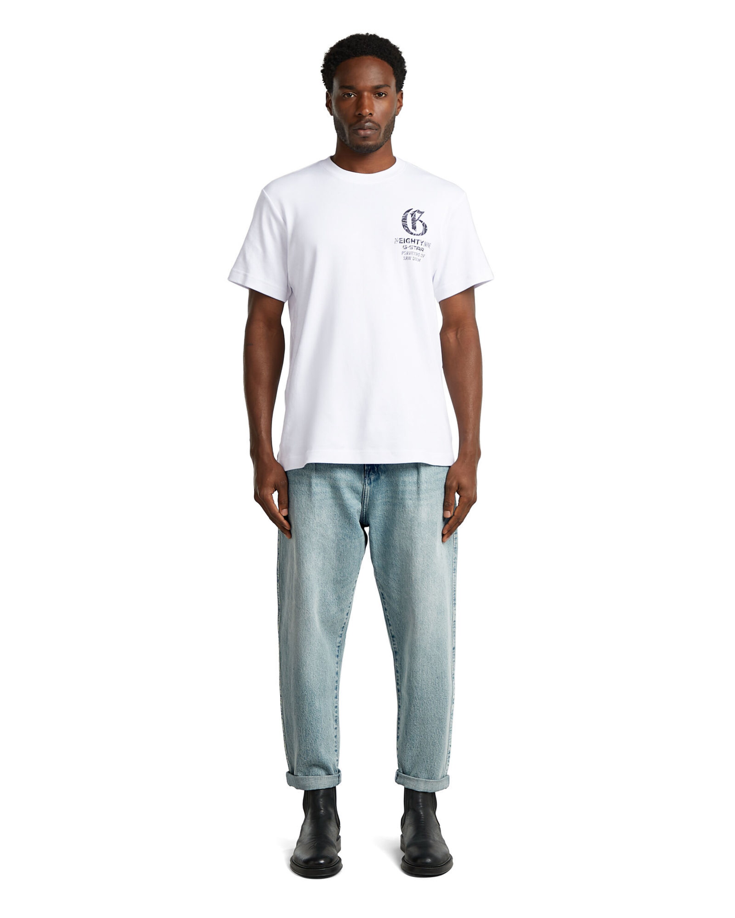 G-STAR Baggy Bandplooi jeans in Bruin