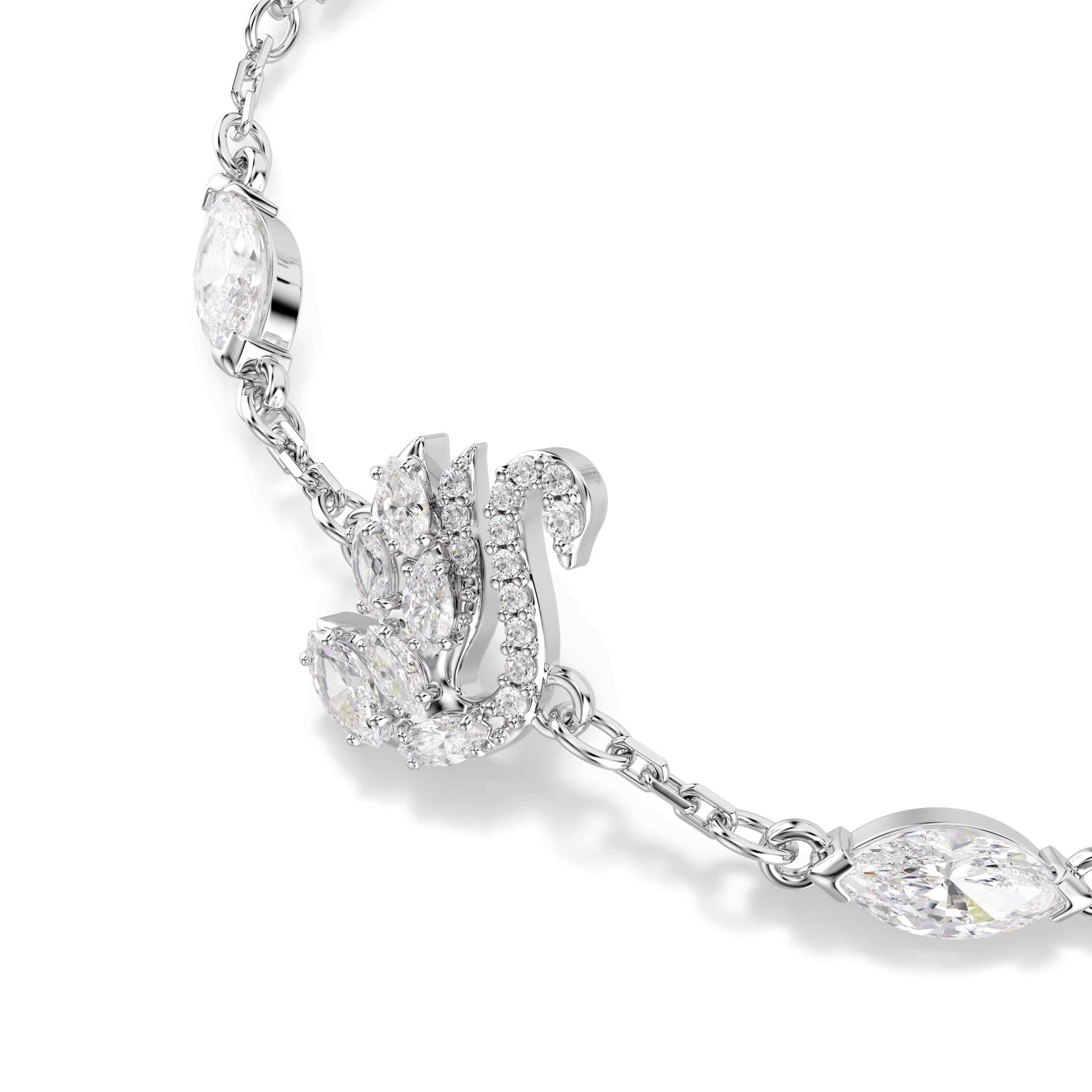 Swarovski Rannekoru 'SWAN' värissä hopea