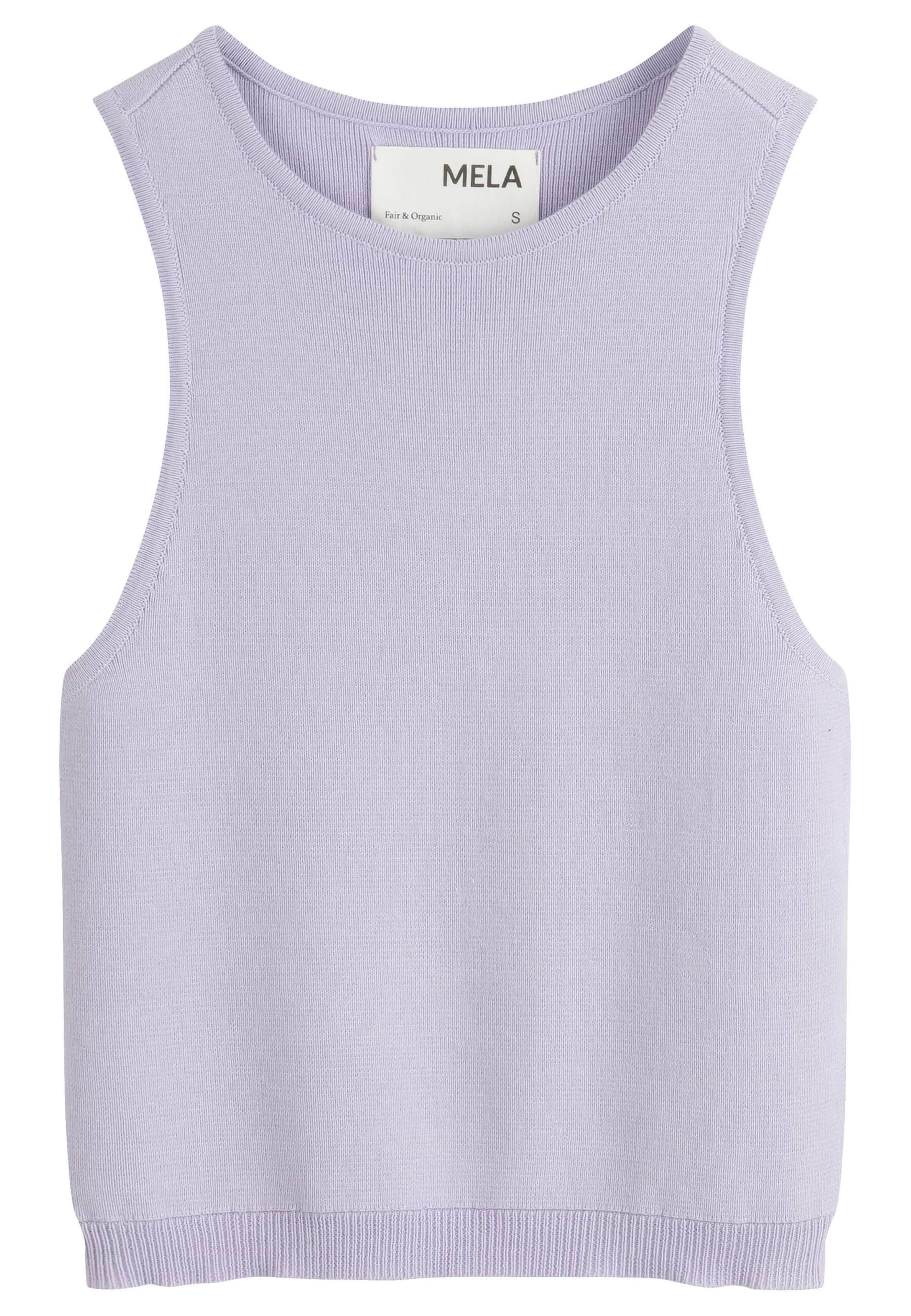 MELA Πλεκτό τοπ 'NIKARA' σε λιλά: μπροστά