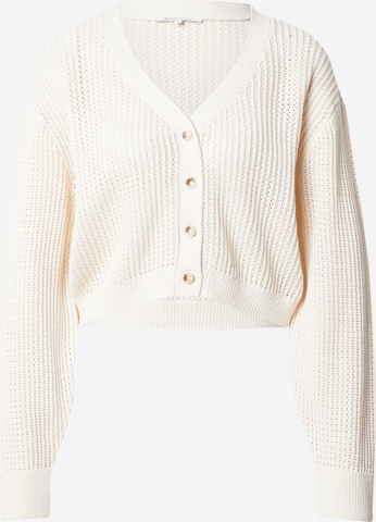 TOM TAILOR DENIM Knit Cardigan in Beige: front