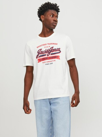 T-Shirt JACK & JONES en blanc : devant