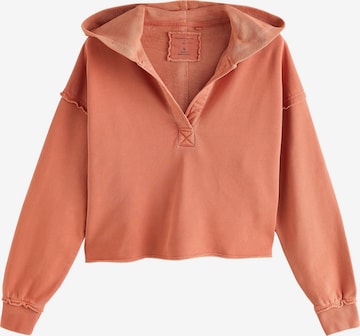 Bluză de molton de la Next pe portocaliu: față