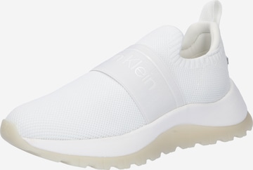 Regular Slip on Calvin Klein en blanc : devant