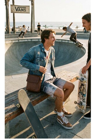 Borsa messenger 'Leather Messenger Tobacco Park Avenue Collection' di THE DUST COMPANY in marrone
