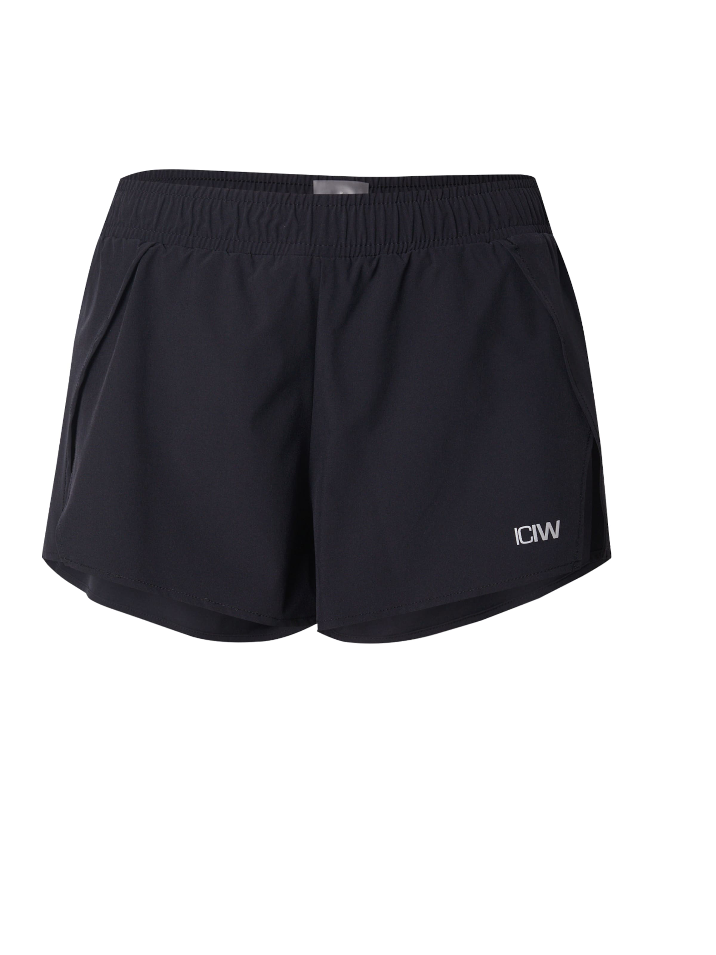 ICANIWILL regular Παντελόνι φόρμας 'Mirage' σε μαύρο: μπροστά