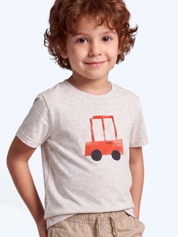 T-Shirt 'Rotes Auto' MelaDi en blanc