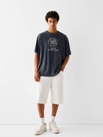 Bershka Koszulka w kolorze czarny