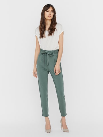 VERO MODA Slimfit Bandplooibroek 'Eva' in Groen