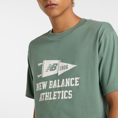 new balance Camisa 'Varsity Pennant' em S em abe / branco, Vista do artigo