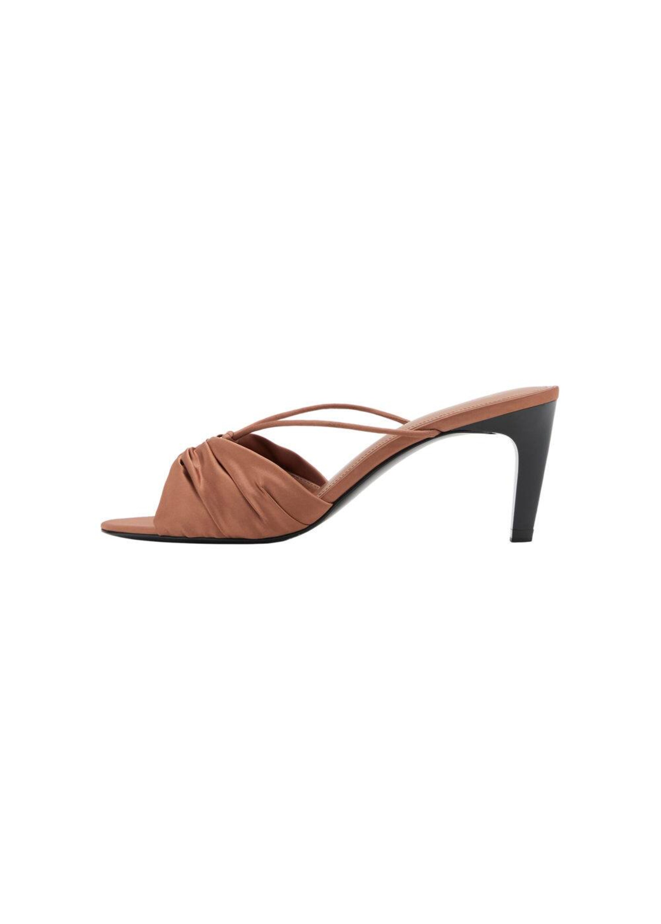 MANGO Mules 'Frunci' in Bronze: front