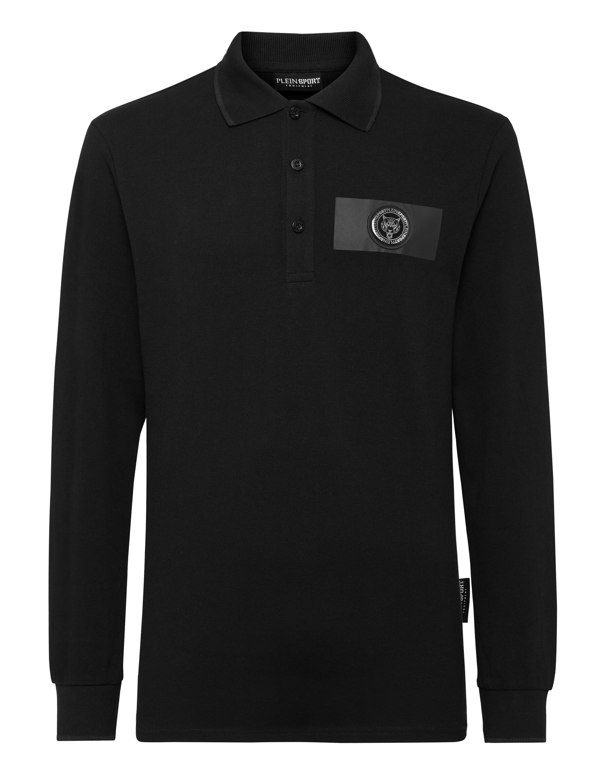 Plein Sport Poloshirt 'Tiger' in Schwarz: Vorderseite