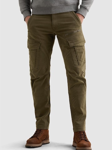 PME Legend Regular Trousers 'Nordrop relaxed fit cargo pants' in Green: front
