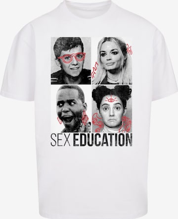 T-Shirt 'Sex Education Class Photos Netflix TV Series' F4NT4STIC en blanc : devant