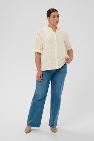 KAFFE CURVE Bluse 'Kitta' in Weiß