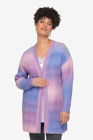 MIAMODA Knit Cardigan in Purple: front