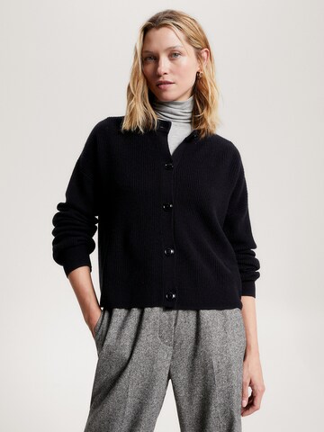 TOMMY HILFIGER Knit Cardigan in Black: front