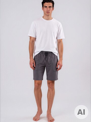 Pantalon de pyjama ' Lounge Kurz ' Ammann en gris