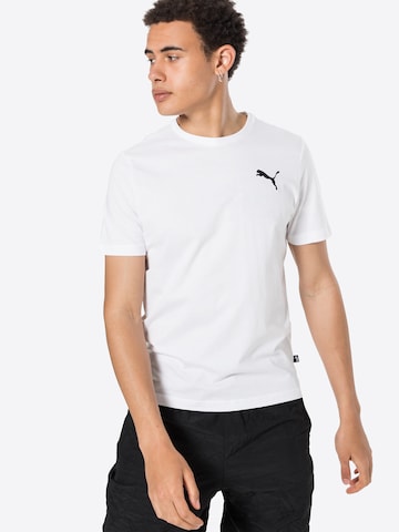 T-Shirt fonctionnel 'Essentials' PUMA en blanc : devant