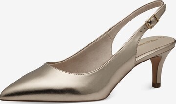 TAMARIS Slingpumps in Goud: voorkant