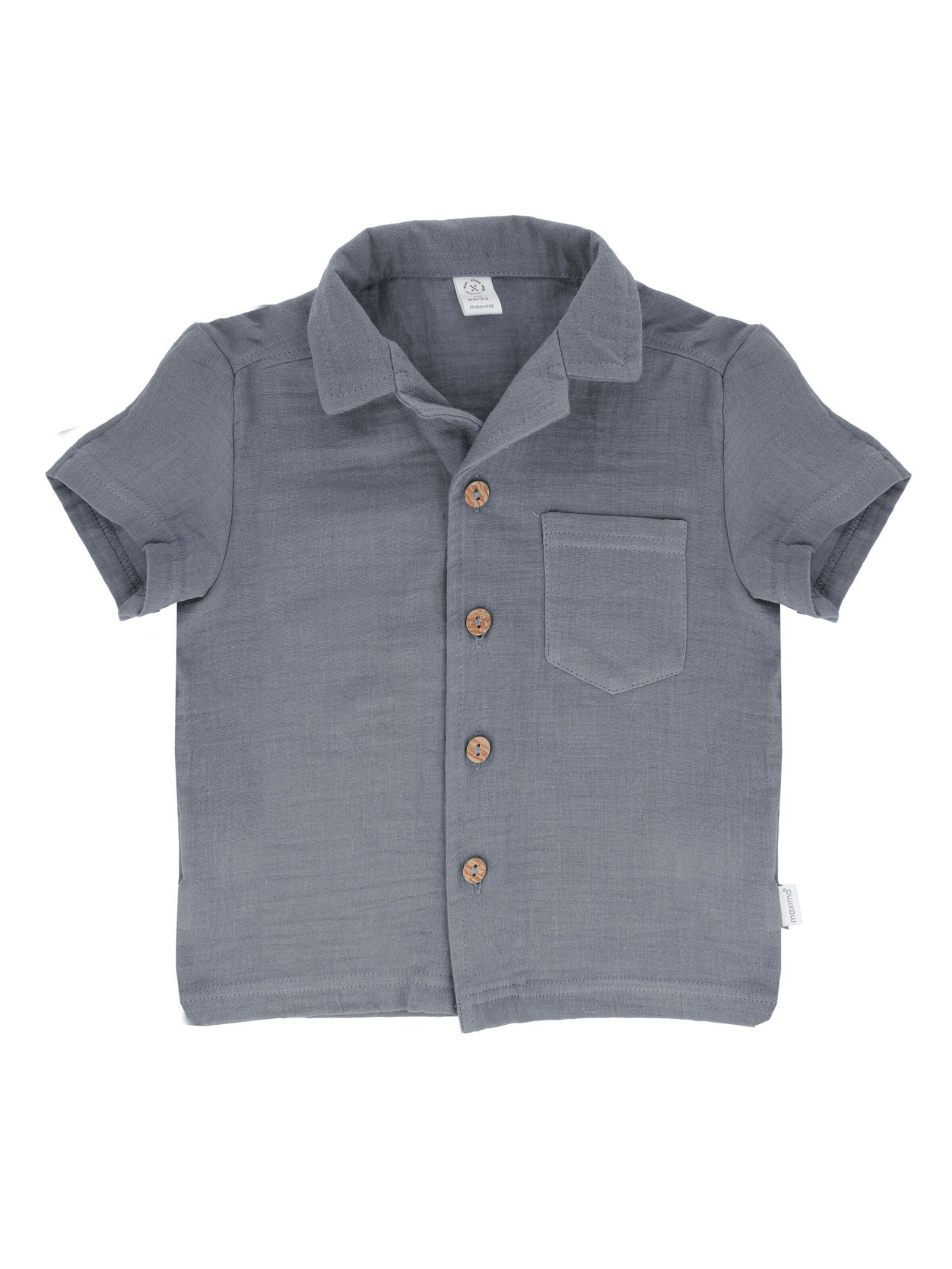 MAXIMO Button Up Shirt in Blue: front