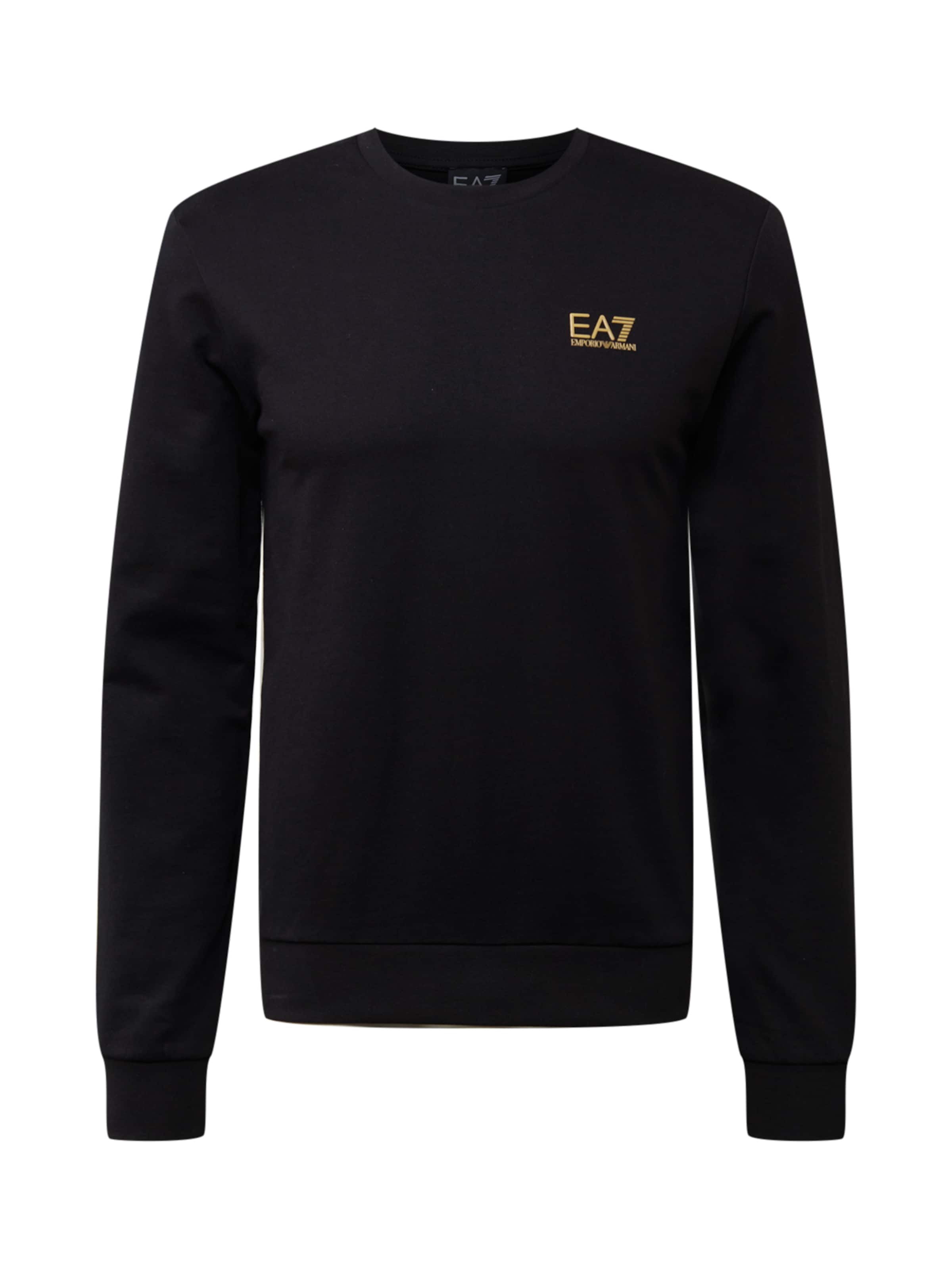 EA7 Emporio Armani Sweatshirt in safran / schwarz, Produktansicht