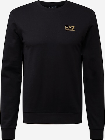 EA7 Emporio Armani Sweatshirt in Schwarz: predná strana