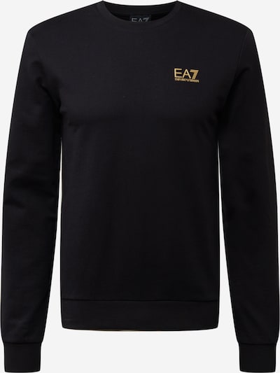 EA7 Emporio Armani Sweat-shirt en safran / noir, Vue avec produit