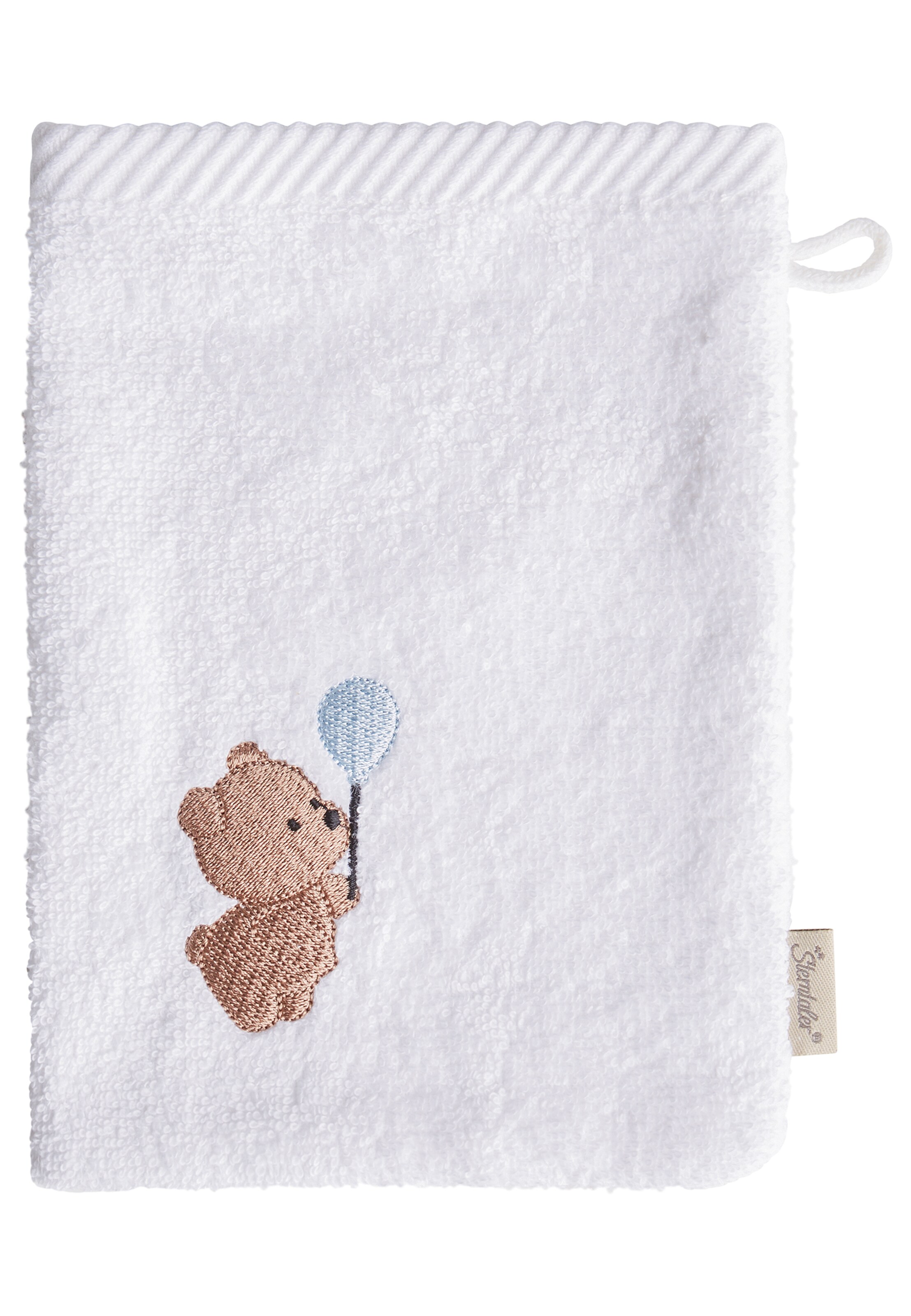 STERNTALER Waschlappen 'BÄR Bo' in Weiß