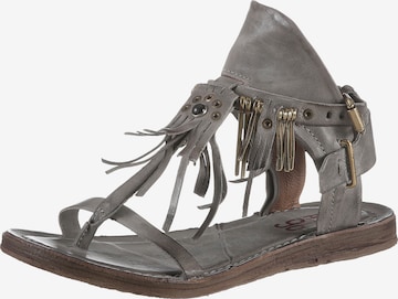 A.S.98 Strap Sandals in Grey: front