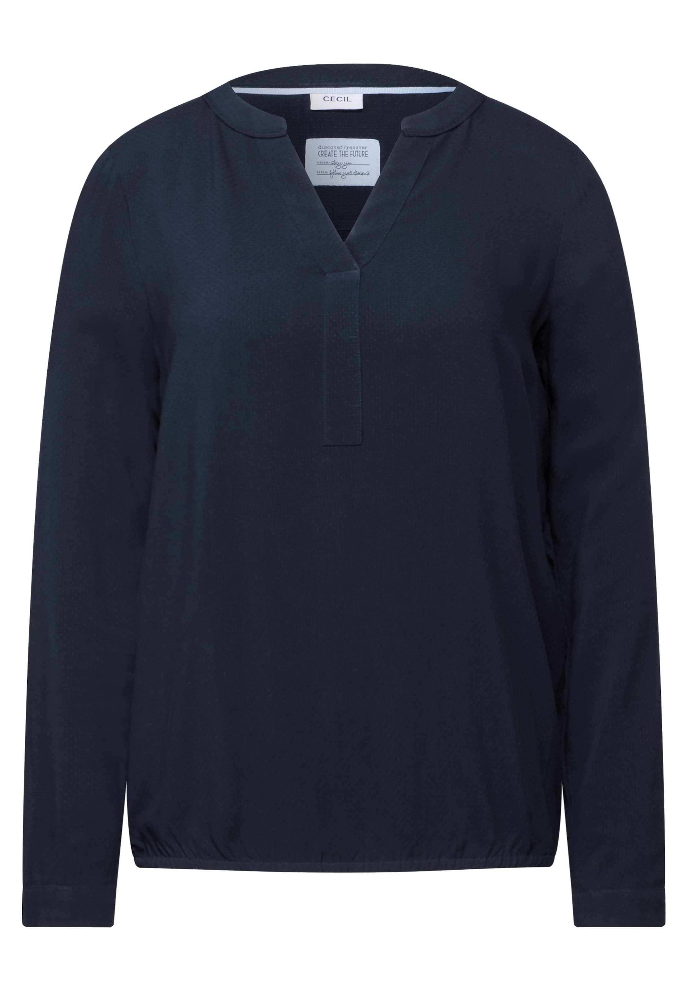 CECIL Bluse in Unifarbe in Blau: Vorderseite