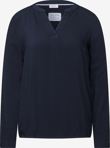 CECIL Bluse in Unifarbe in Blau: Vorderseite