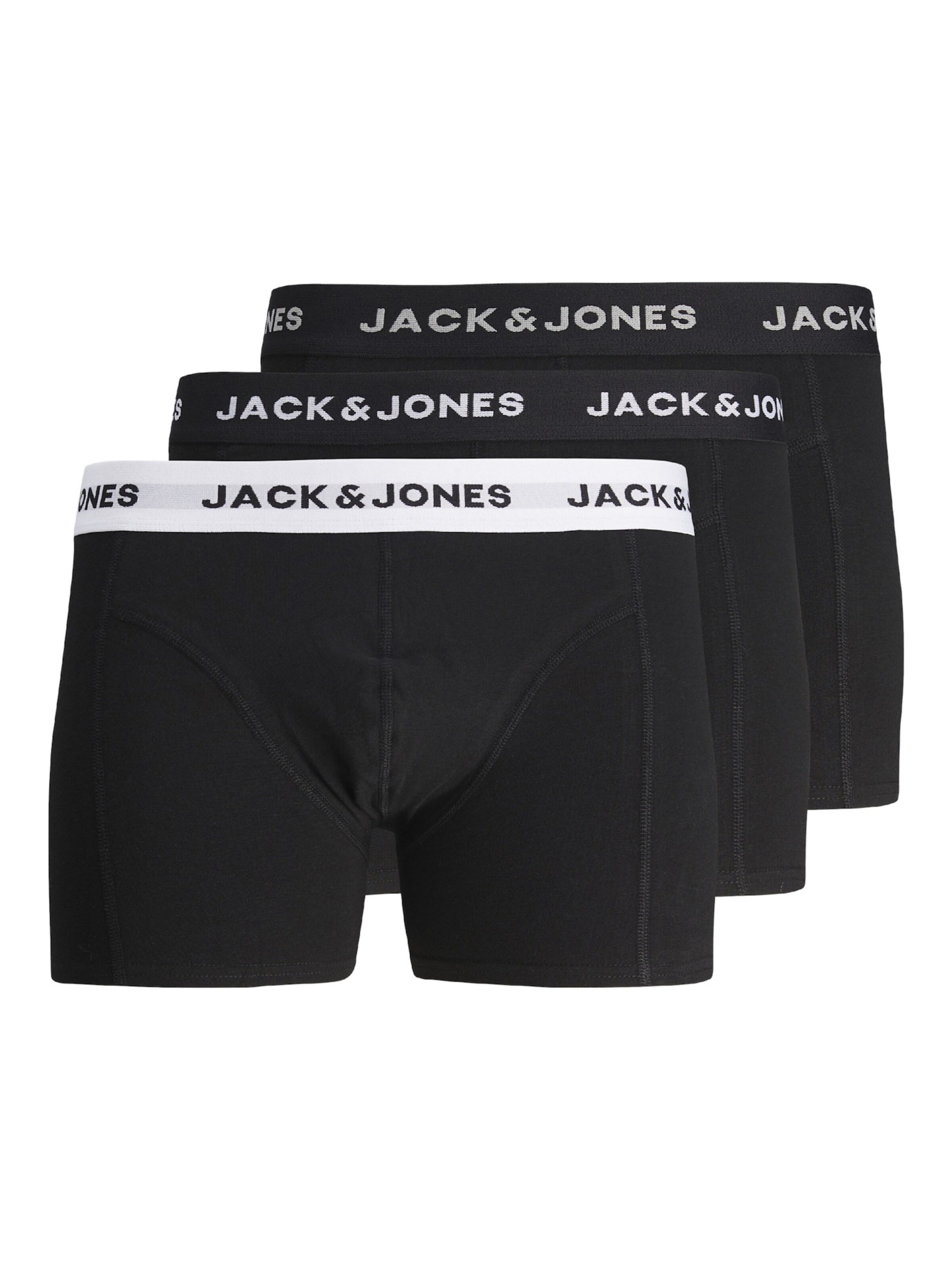 JACK & JONES Boksershorts 'JACSolid' i sort: forside