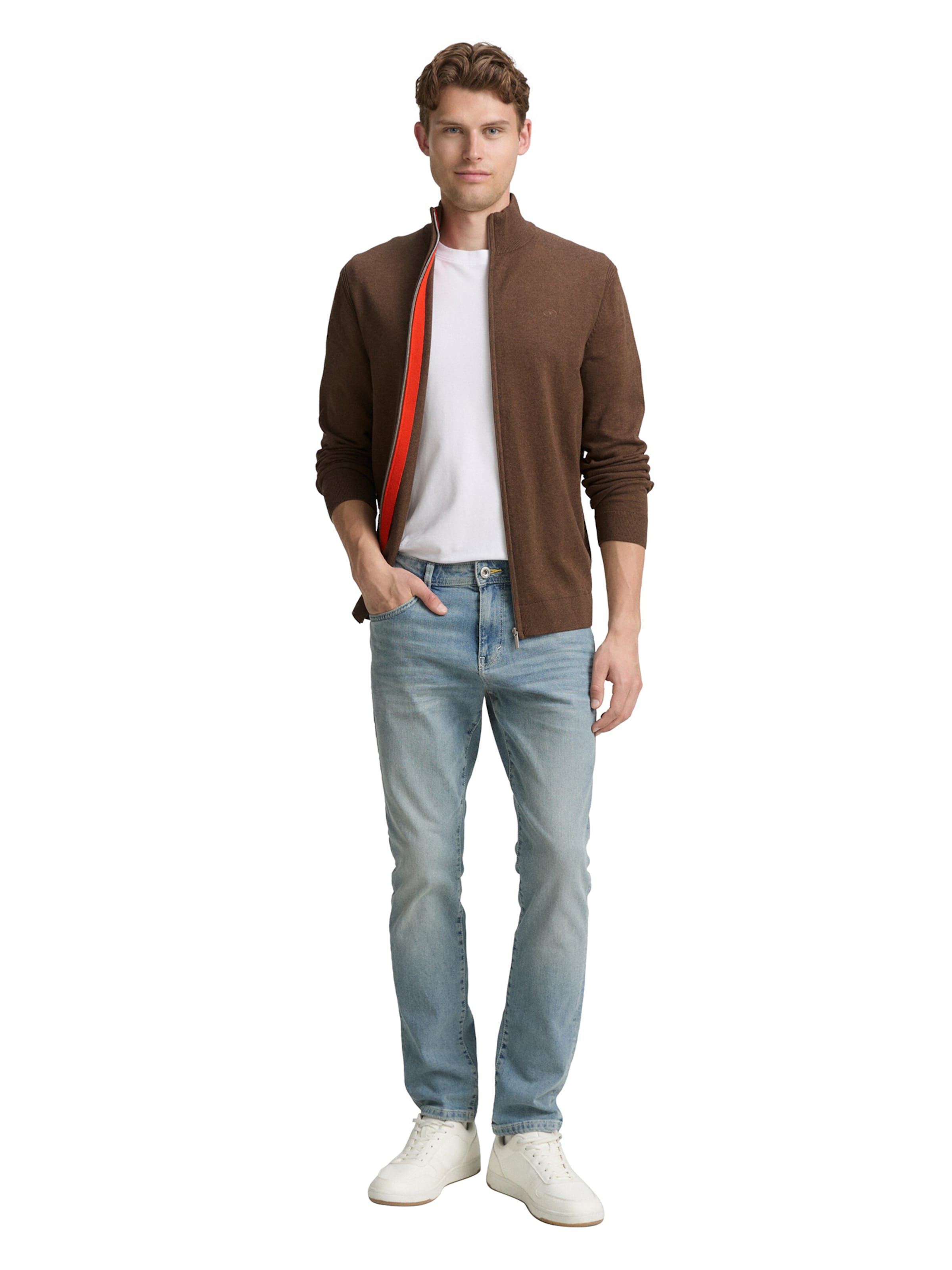 TOM TAILOR Πλεκτή ζακέτα σε καφέ