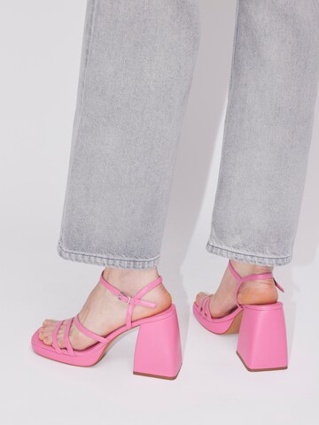 LeGer by Lena Gercke Strap Sandals 'Laura' in Pink