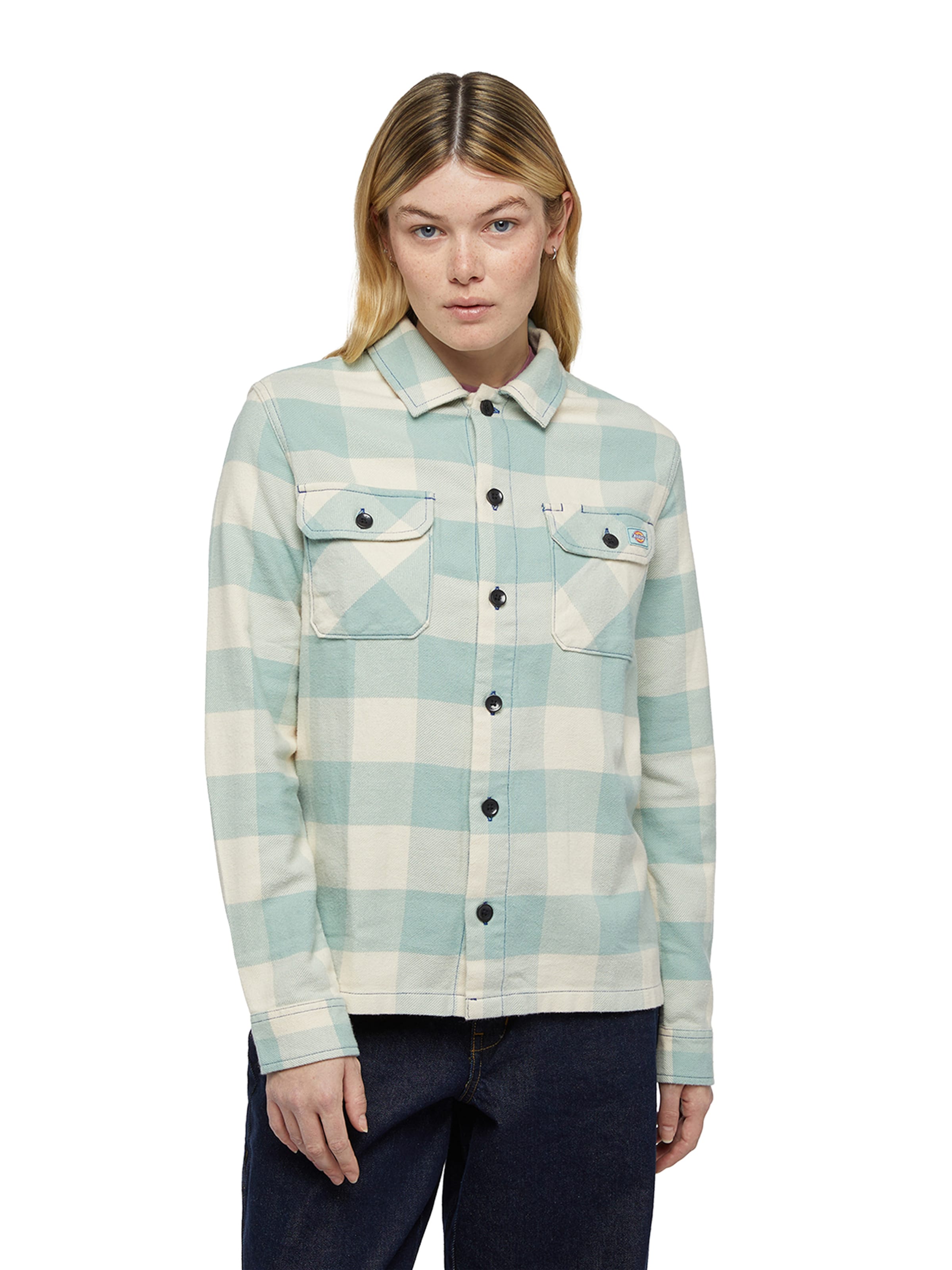 DICKIES Блуза 'New Sacramento' в синьо: отпред