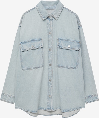 Pull&Bear Chemisier en bleu clair, Vue avec produit