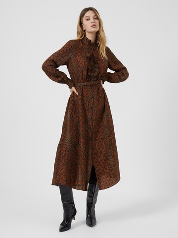 FRENCH CONNECTION Shirt dress 'Erina' in Brown: front