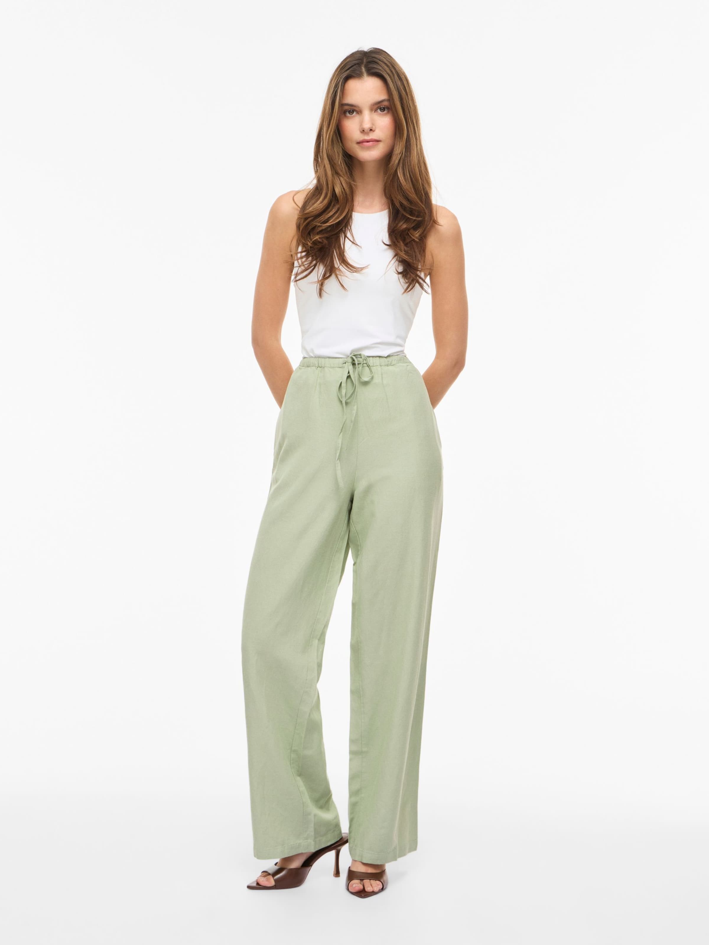 VILA Wide leg Pants in Green