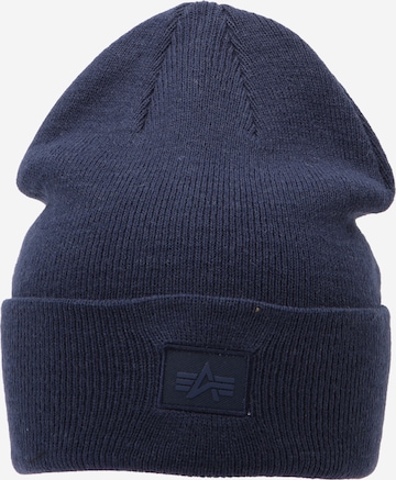 Căciulă 'Essential' de la ALPHA INDUSTRIES pe albastru: față