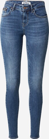 ONLY Skinny Jeans 'WAUW' in Blauw: voorkant