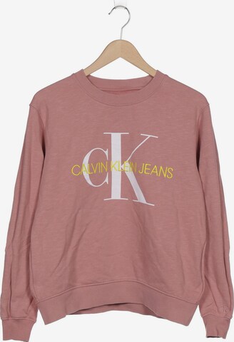 Calvin Klein Jeans Sweatshirt & Zip-Up Hoodie in XL in Pink: front
